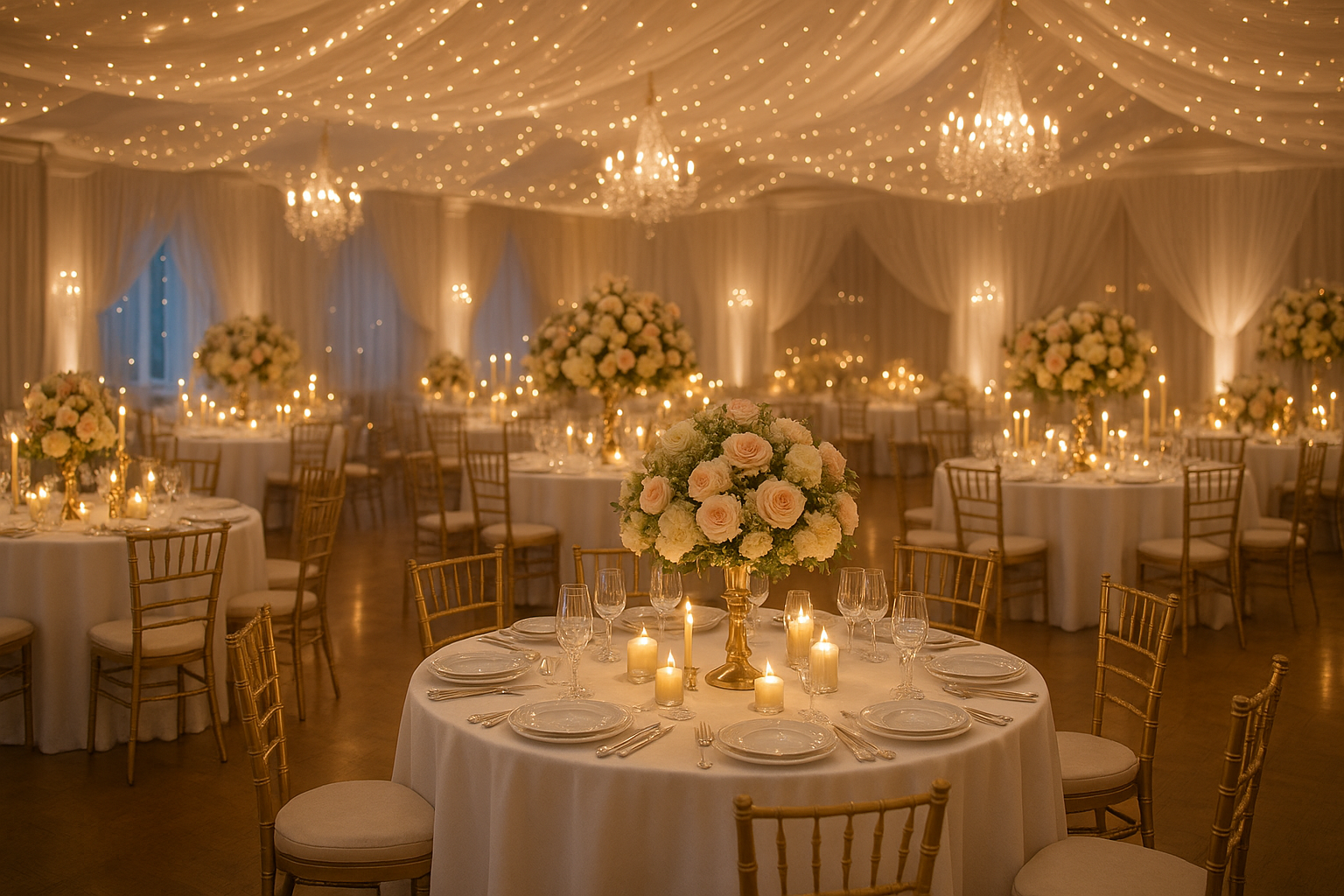 Décorations de table élégantes pour mariage et réception