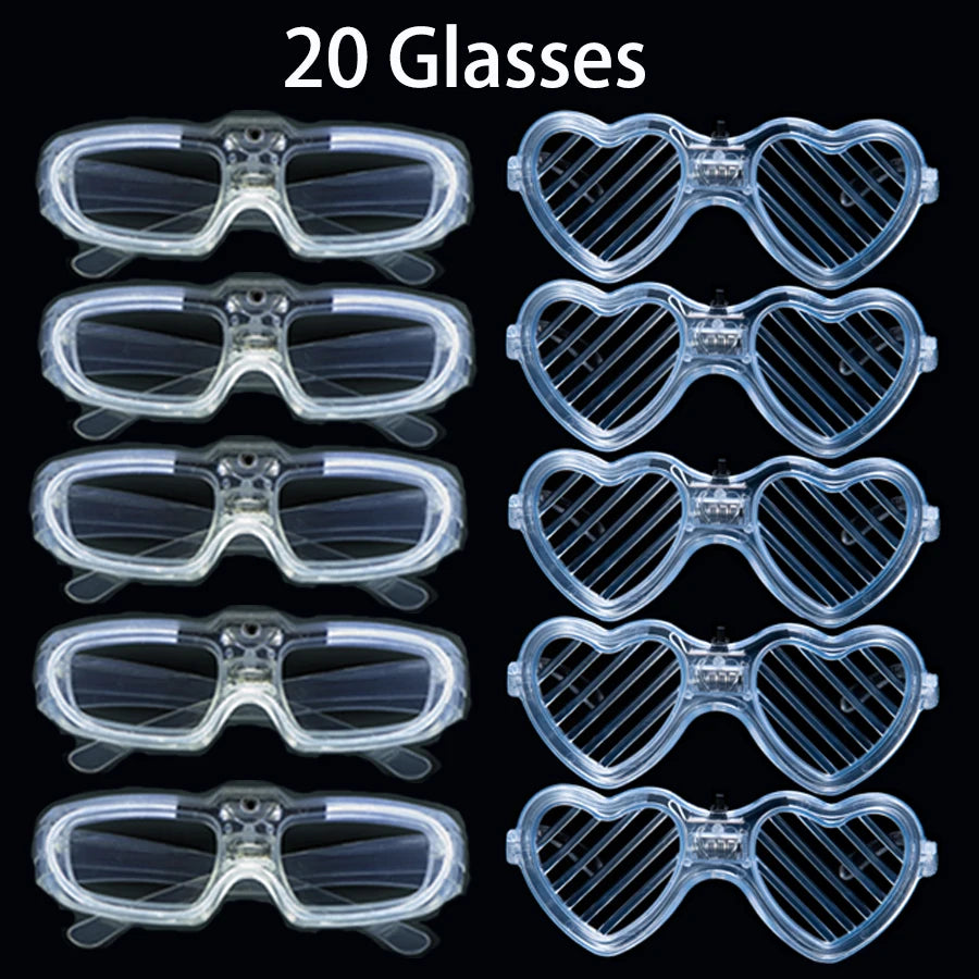 Led White Bracelets Light up Party Favors Glow in the Dark Party Supplies Neon Sunglasses LED Rings Bracelets Wedding Decoration