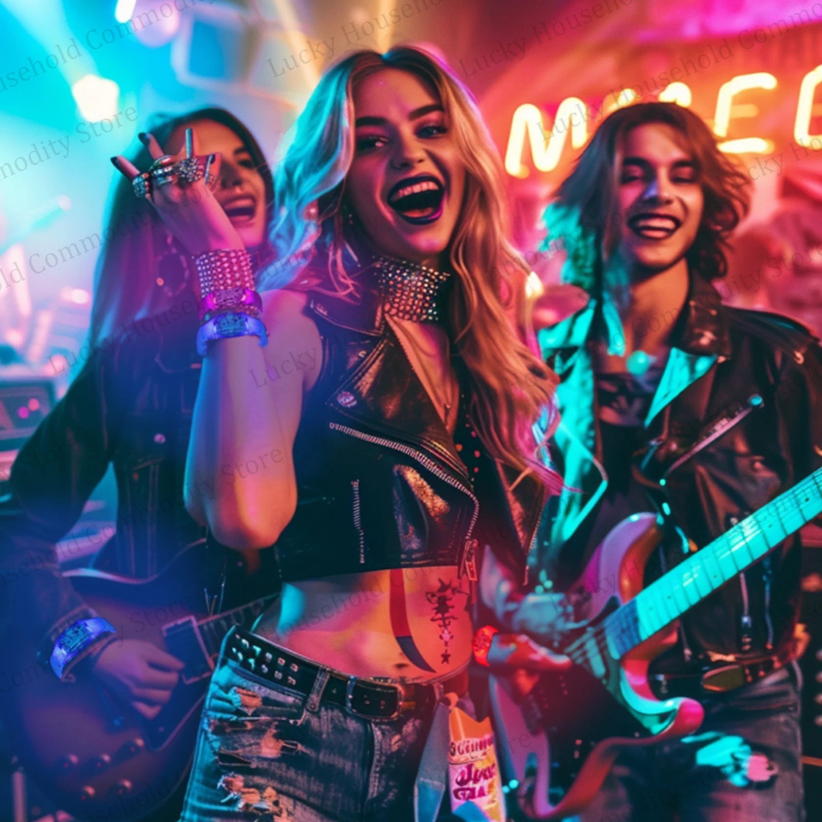 ﻿ Music&Sound Activated Light up Bracelets Voice Control Glow in the Dark Bracelets Rhythmic Bracelets Led Light Concert Party ﻿