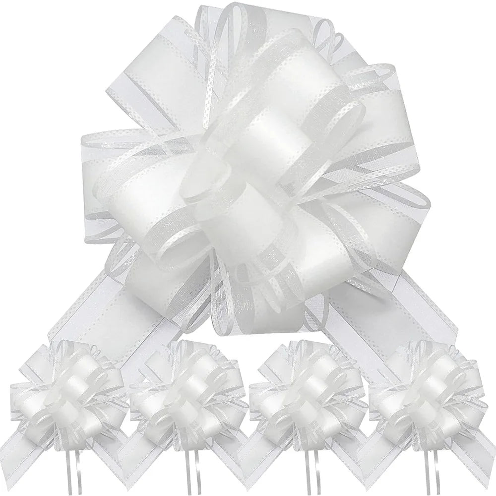 10-20Pcs Wedding Car Bow Ribbons Christmas Gift Wrap Packaging Decoration DIY Craft Flowers Birthday Party Supplies Valentines