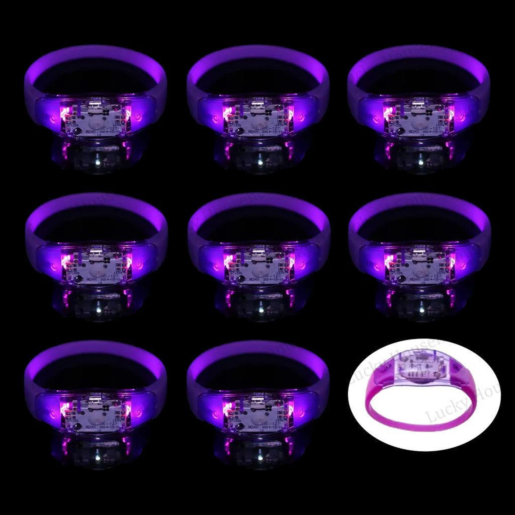 ﻿ Music&Sound Activated Light up Bracelets Voice Control Glow in the Dark Bracelets Rhythmic Bracelets Led Light Concert Party ﻿