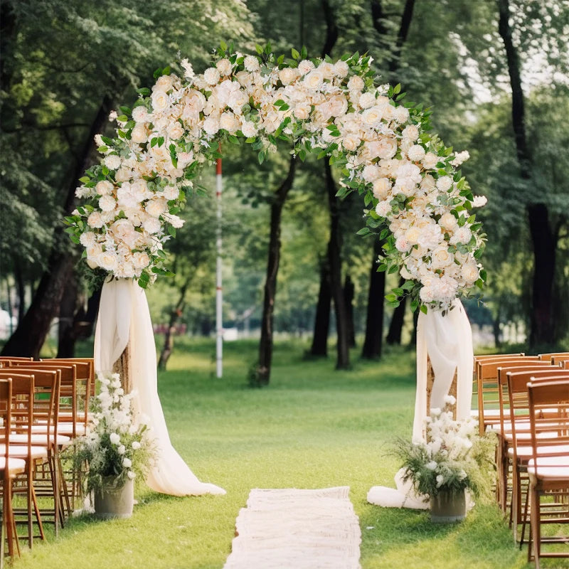 100Cm DIY Wedding Flower Wall Decoration Arrangement Supplies Silk Peonies Rose Artificial Floral Row Decor Wed Arch Backdrop