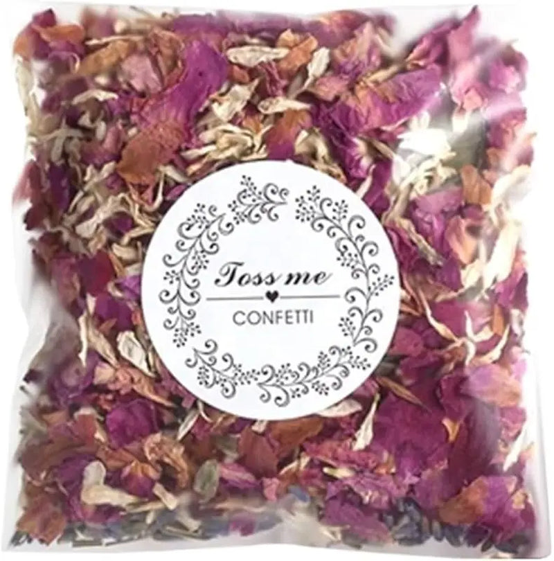 10G/Pack Natural Rose Confetti Wedding Dried Flower Petals Pop Biodegradable for Wedding Party Decoration DIY Handmade Gift