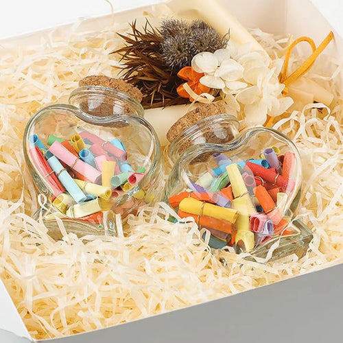20Pcs Heart Shaped Wishing Jar DIY Small Glass Jars with Cork Lid Wedding Decor for Baby Shower Wedding Favor Valentine'S Day