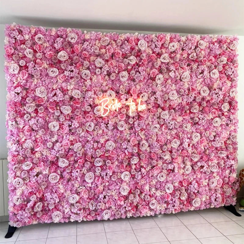 Silk Rose Artificial Flower Wall Backdrop Panel for Engagement Decor 3D Hydrangea for Birthday Party Baby Shower Customized