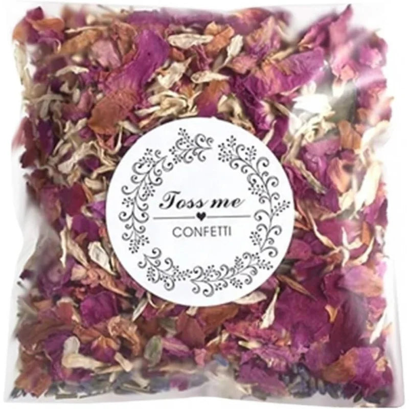 10G/Pack Natural Rose Confetti Wedding Dried Flower Petals Pop Biodegradable for Wedding Party Decoration DIY Handmade Gift